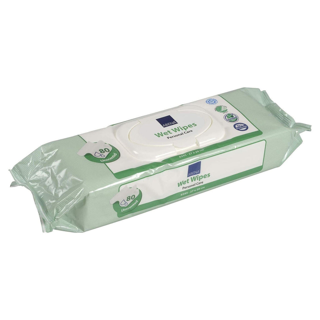 Abena Disposable Wet Wipes, 80 Count