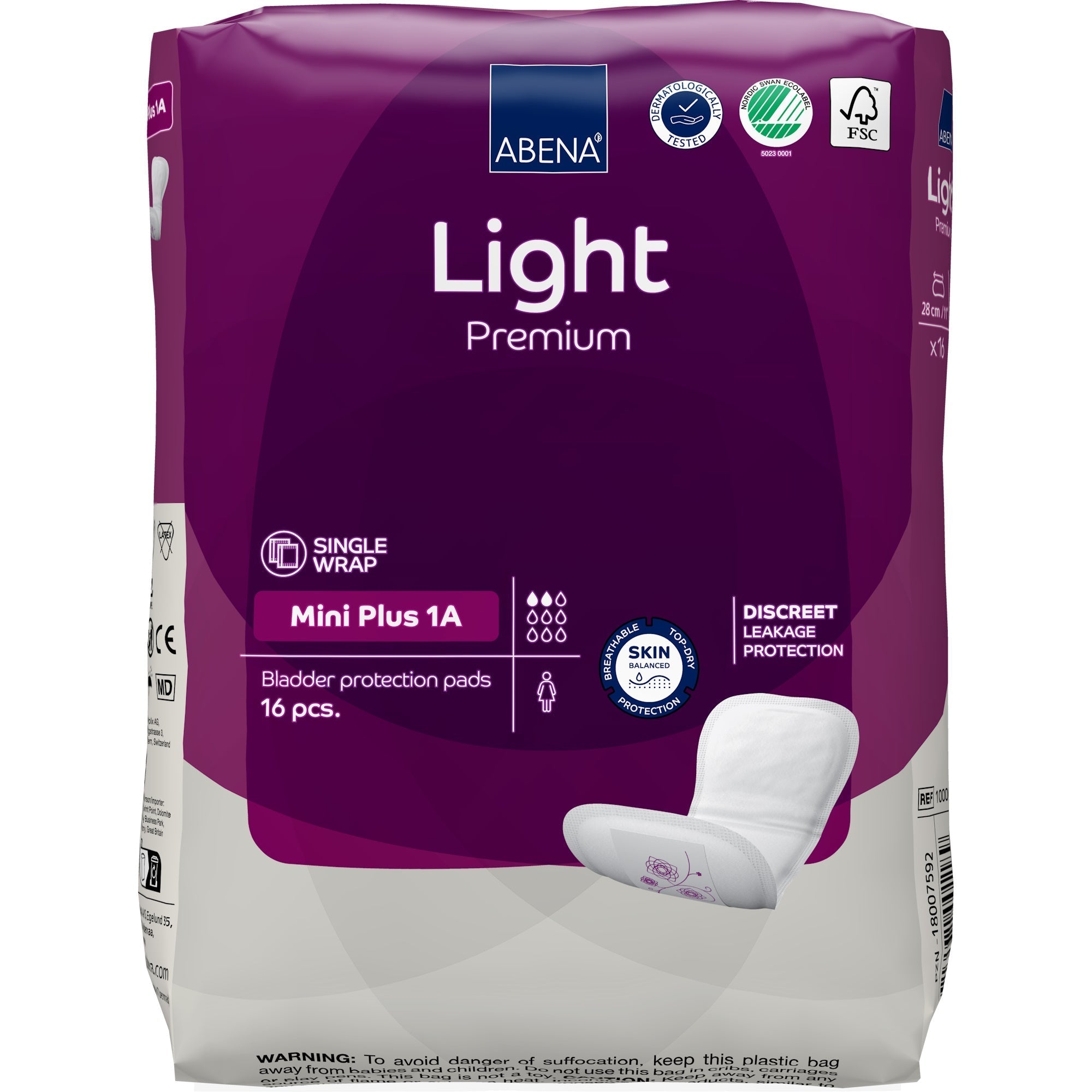 Abena Light Mini Plus 1A Bladder Control Pad