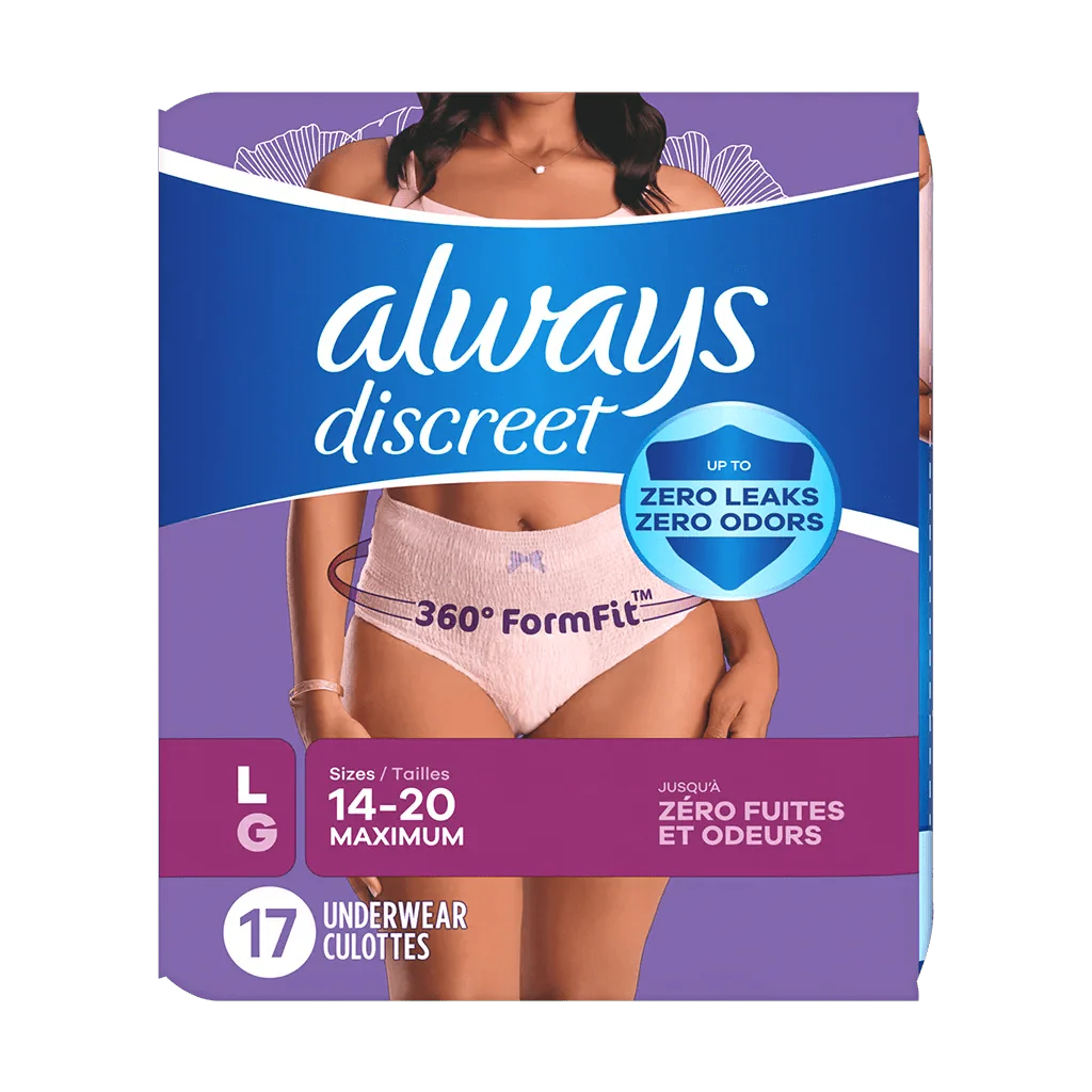 Always Discreet Maximum Protection Underwear for Women