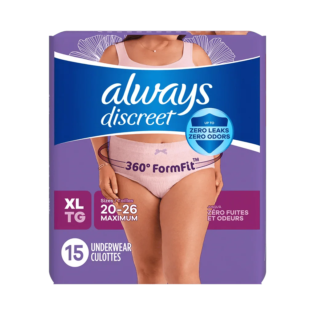Always Discreet Maximum Protection Underwear for Women