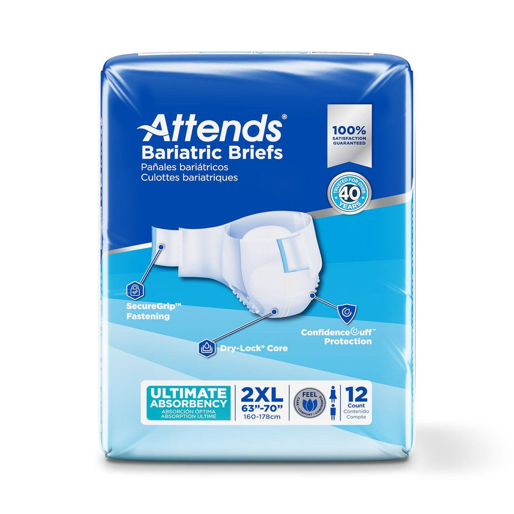 Attends Bariatric Briefs (2XL, 3XL, 4XL, 5XL)