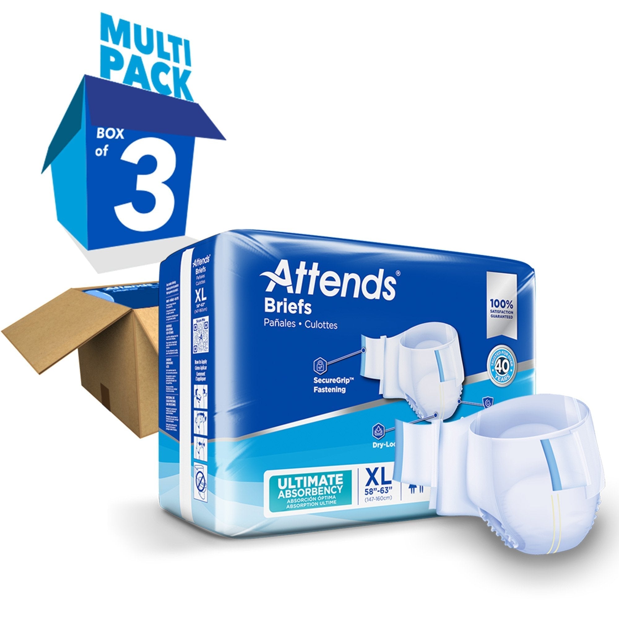 Attends Briefs, Ultimate Absorbency