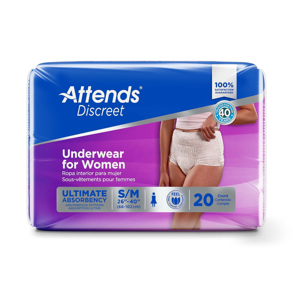 Attends Discreet Underwear for Women, Ultimate Absorbency