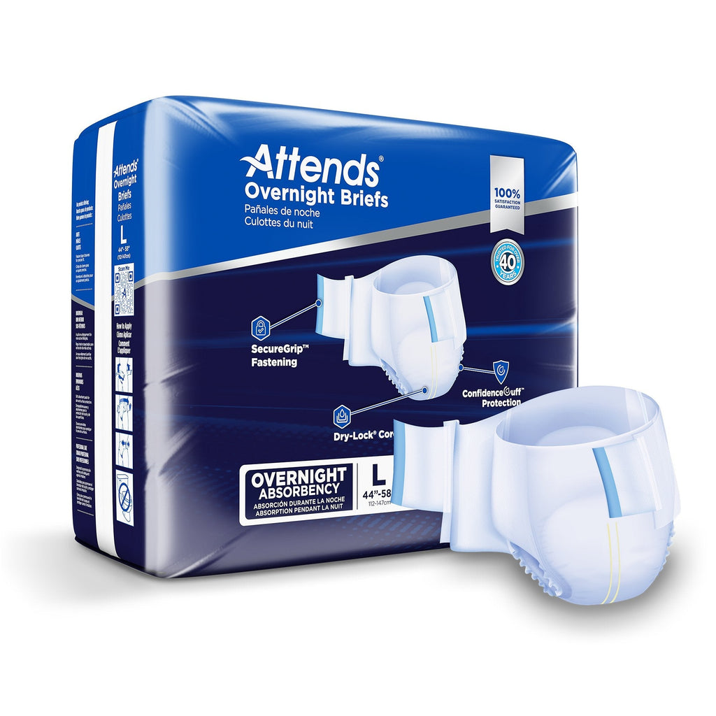 Attends Overnight Briefs, Overnight Absorbency