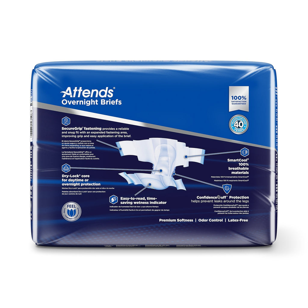 Attends Overnight Briefs, Overnight Absorbency