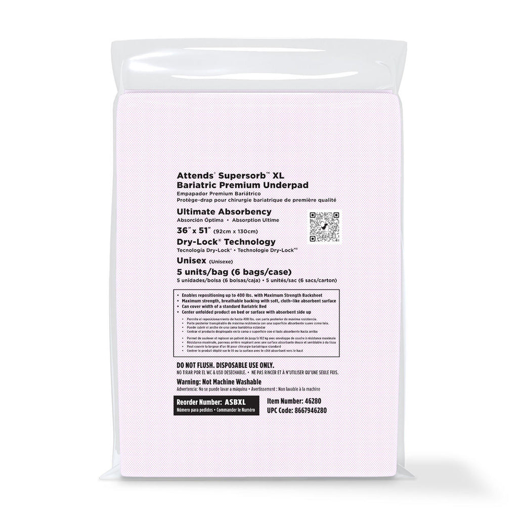 Attends Supersorb Bariatric Premium Underpads
