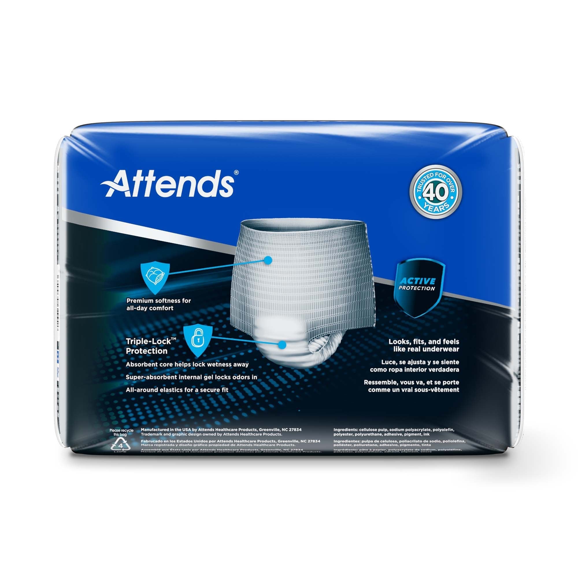 Attends Underwear For Men, Ultimate Absorbency