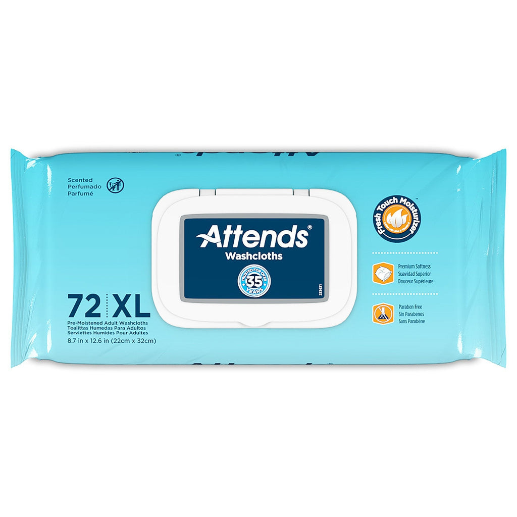 Attends XL Washcloths, Scented