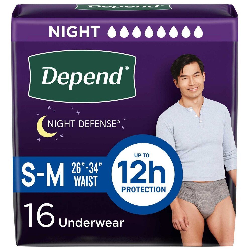 Depend Night Defense Underwear for Men