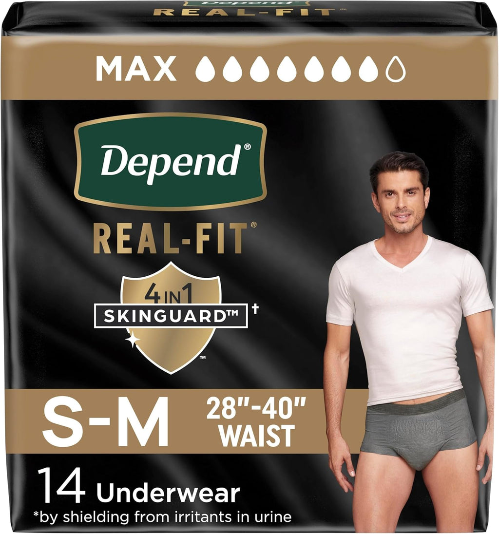 Depend Real Fit Absorbent Underwear for Men, Maximum
