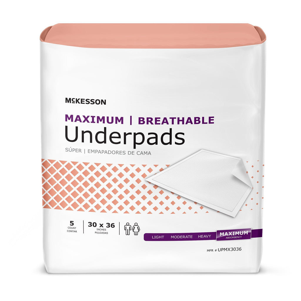 McKesson Breathable Underpads, Maximum