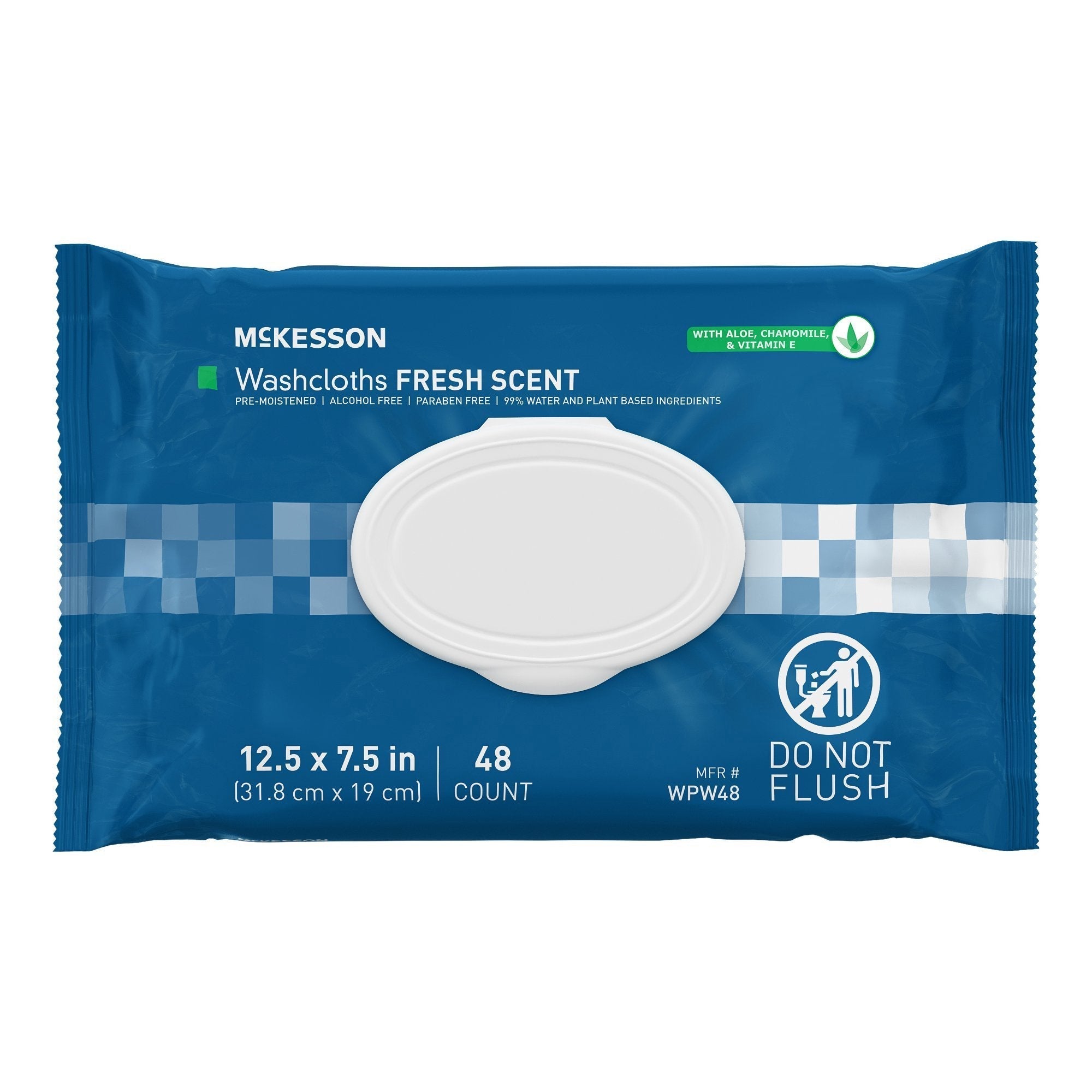 McKesson Disposable Washcloths w/ Aloe, Fresh Scent