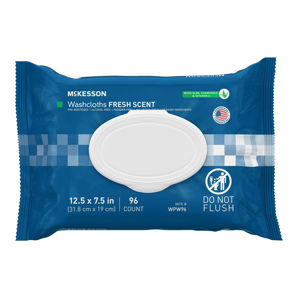 McKesson Disposable Washcloths w/ Aloe, Fresh Scent