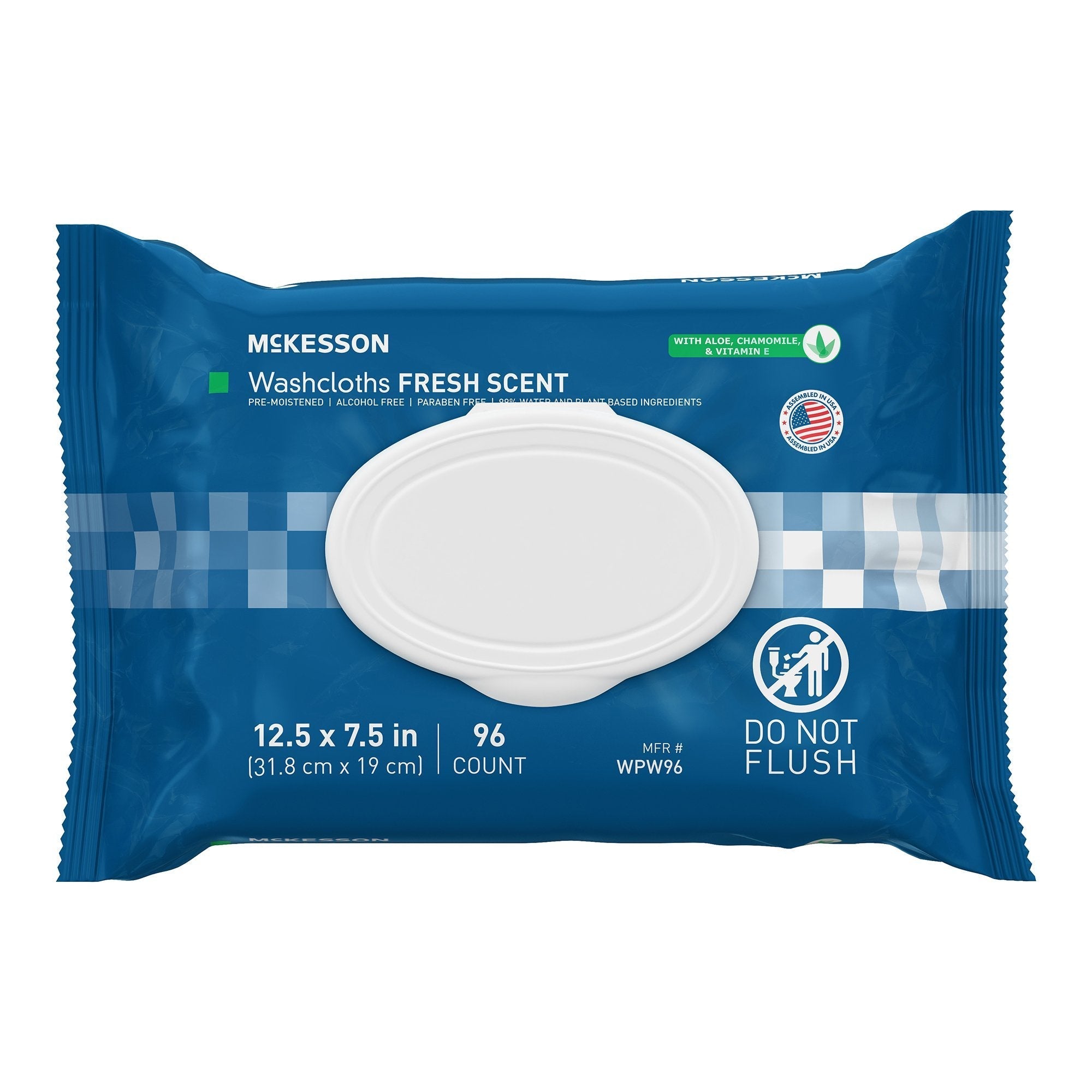 McKesson Disposable Washcloths w/ Aloe, Fresh Scent