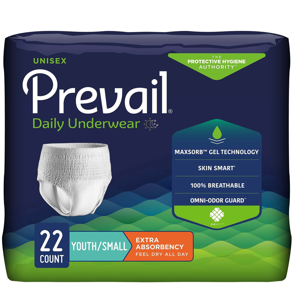 Prevail Daily Underwear, Youth/Small, Extra Absorbency