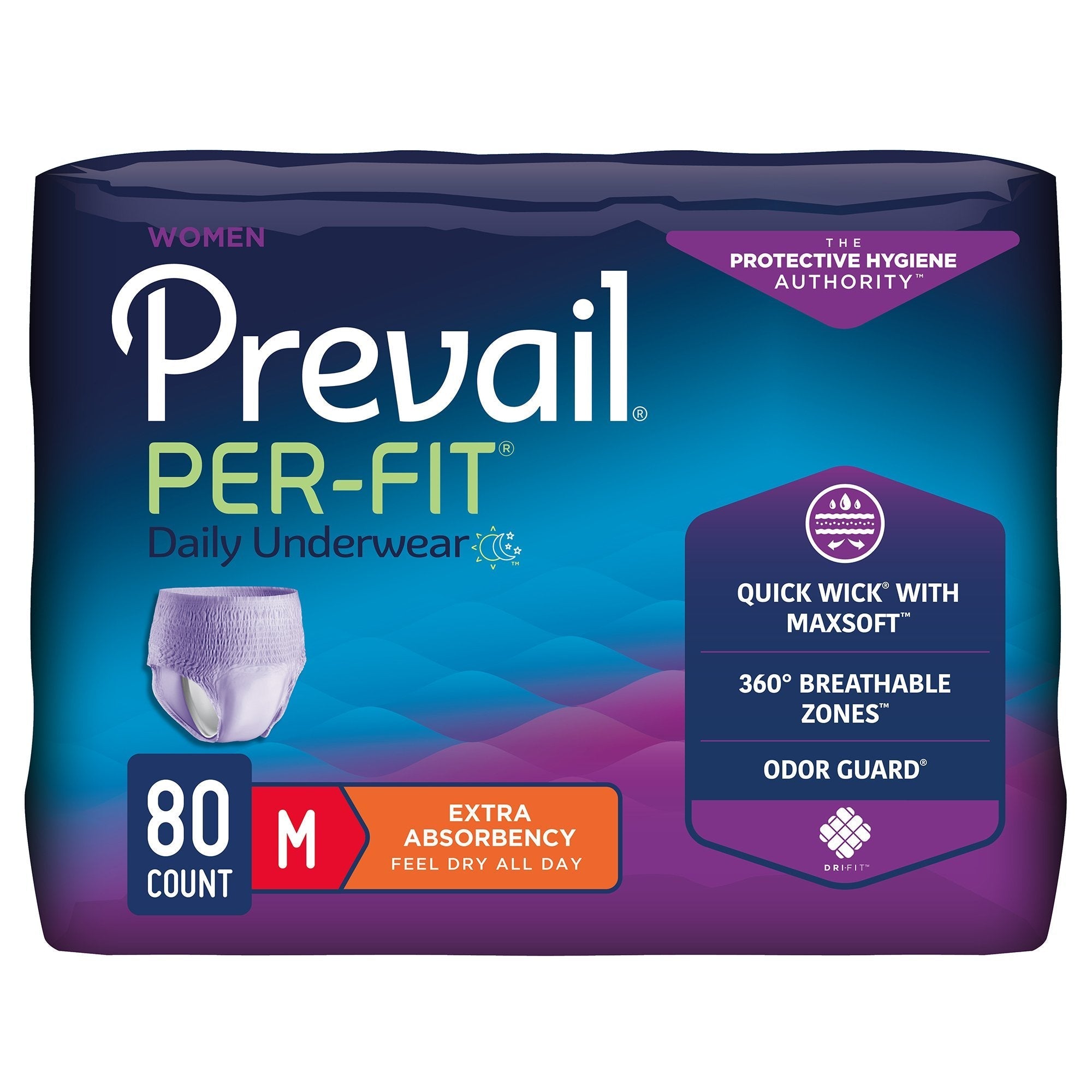 Prevail Per-Fit Women's Pull On Daily Underwear, Extra Absorbency