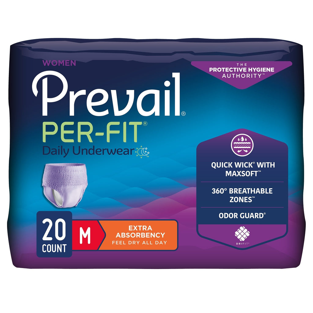 Prevail Per-Fit Women's Pull On Daily Underwear, Extra Absorbency