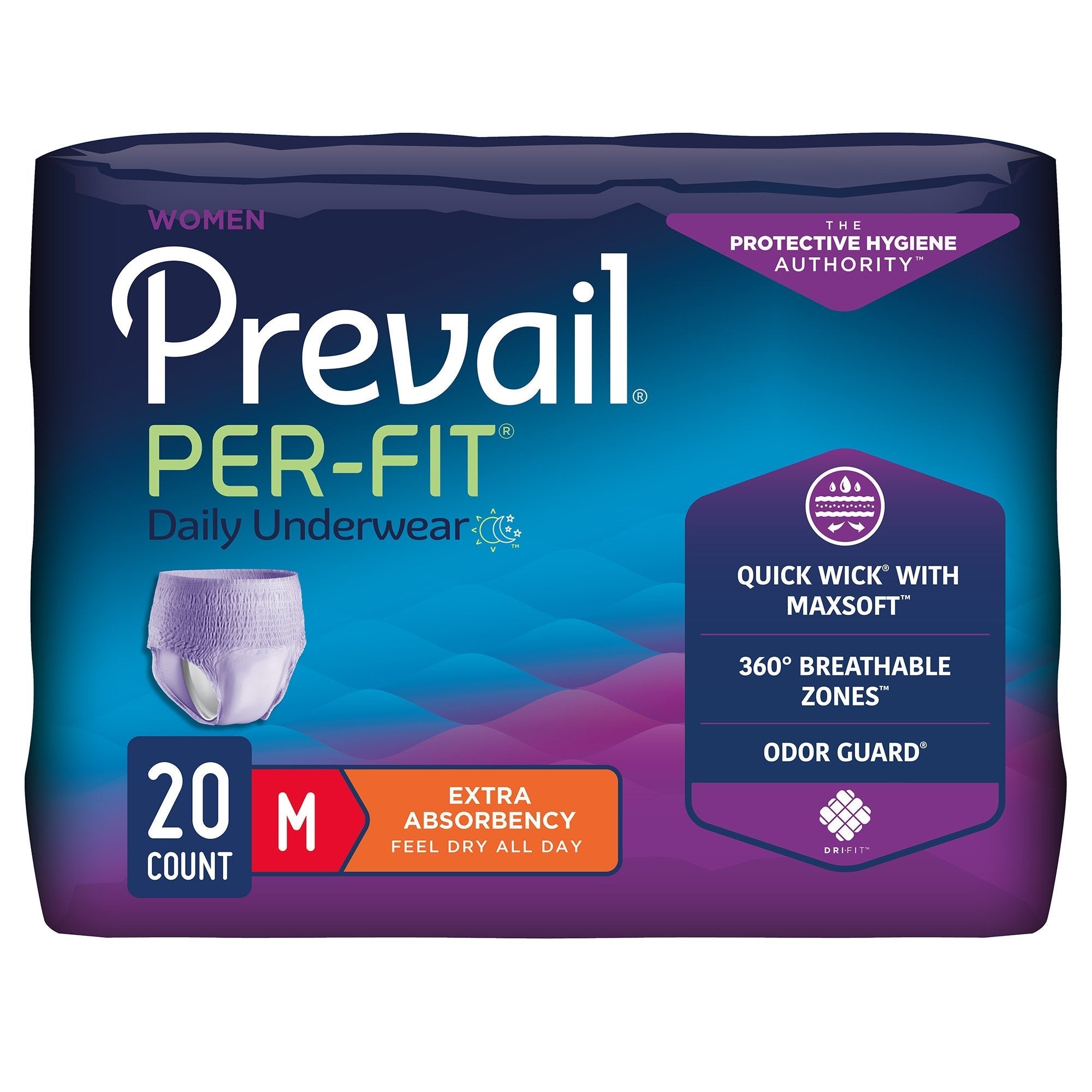 Prevail Per-Fit Women's Pull On Daily Underwear, Extra Absorbency