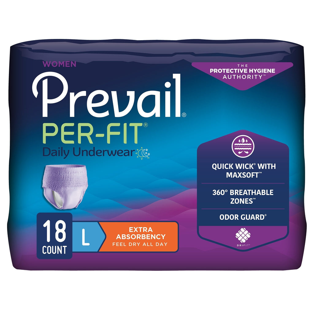 Prevail Per-Fit Women's Pull On Daily Underwear, Extra Absorbency