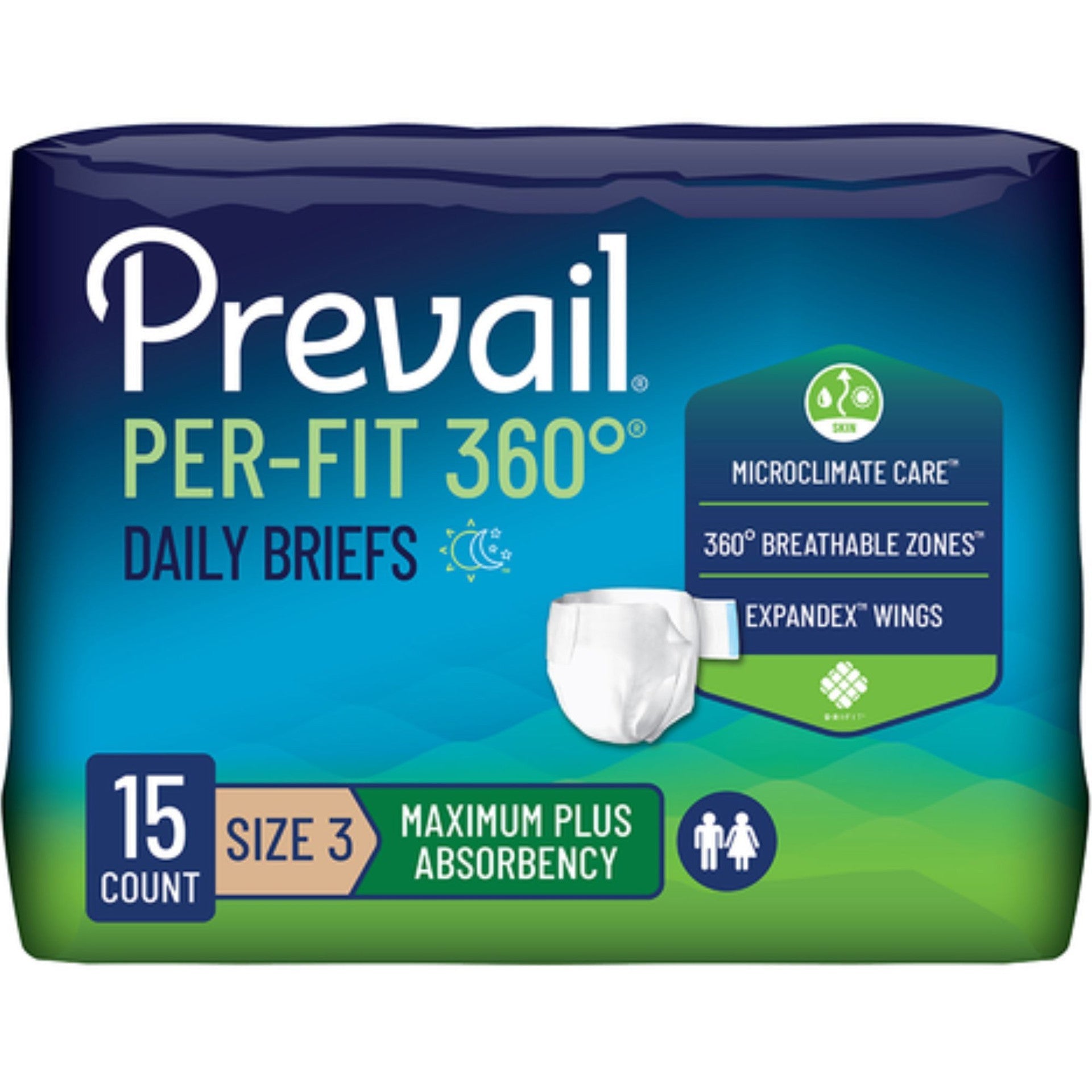 Prevail Per-Fit360 Daily Briefs, Maximum Plus Absorbency