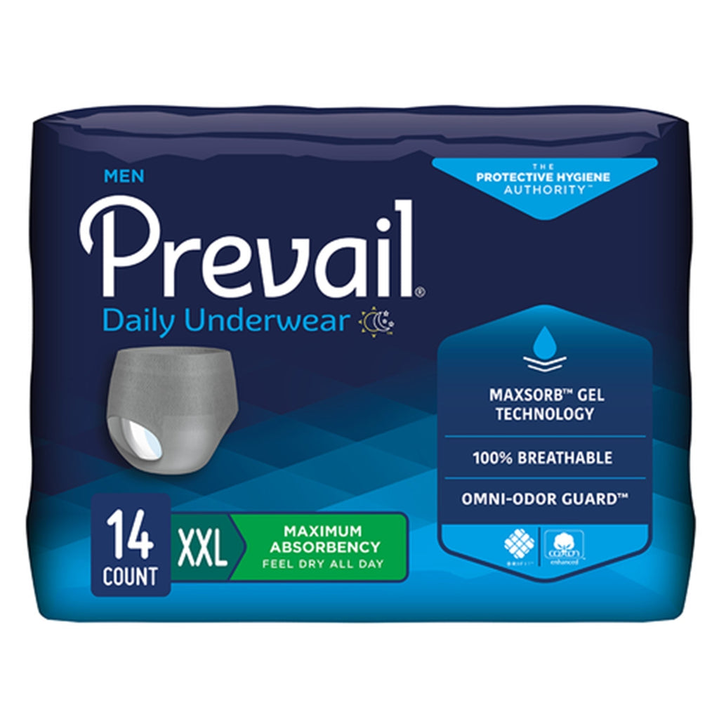 Prevail Daily Underwear for Men, Maximum Absorbency