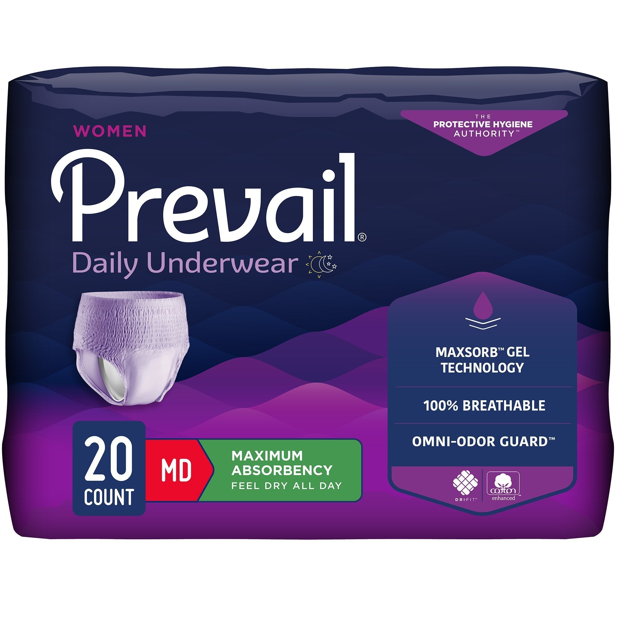 Prevail Daily Underwear for Women, Maximum Absorbency