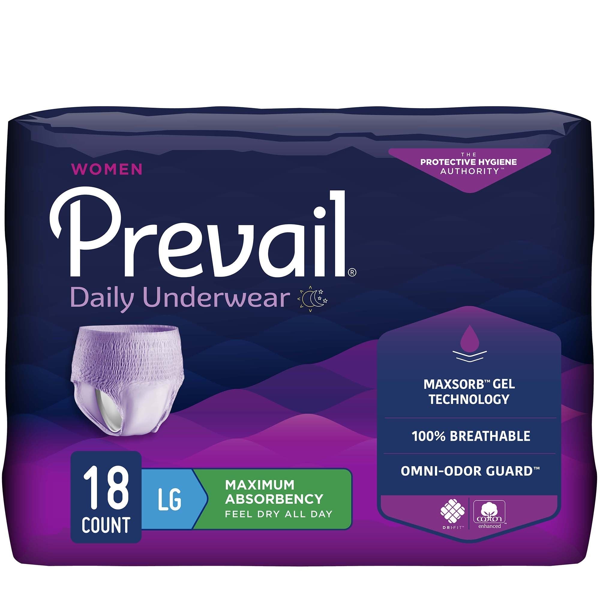Prevail Daily Underwear for Women, Maximum Absorbency