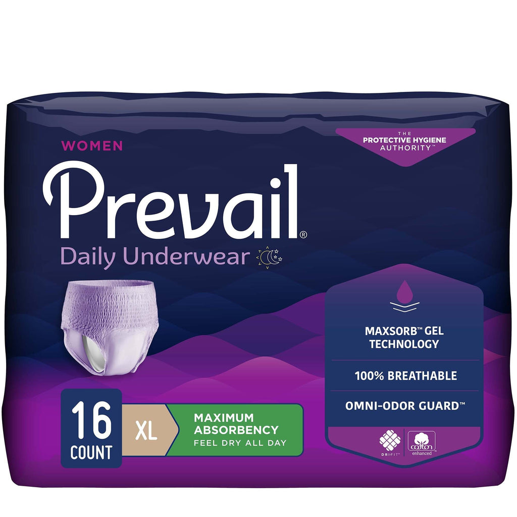 Prevail Daily Underwear for Women, Maximum Absorbency