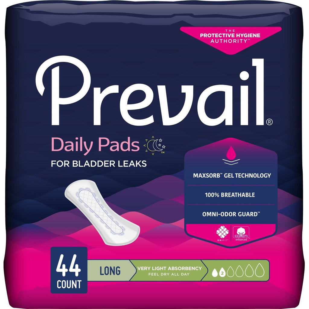 Prevail Women's Daily Bladder Control Pads, Very Light Absorbency