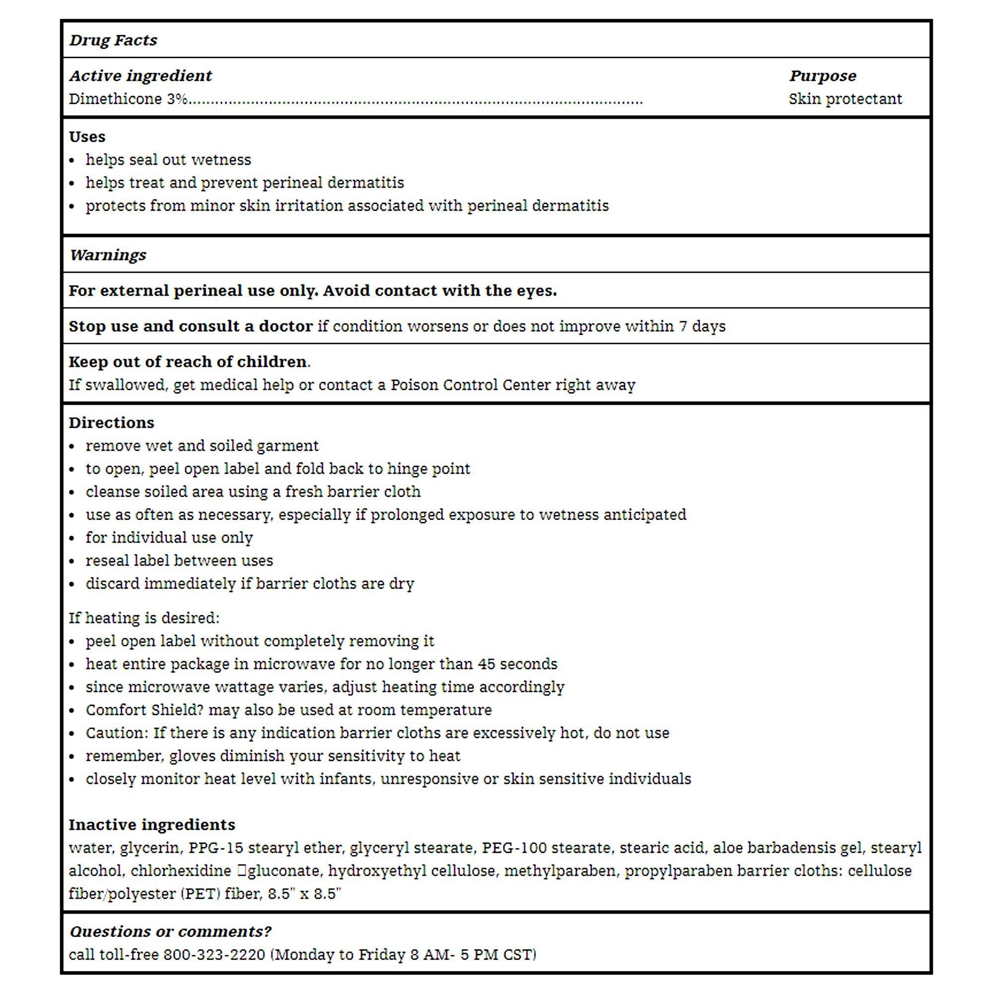 Sage Comfort Shield Barrier Cream Cloths, Large