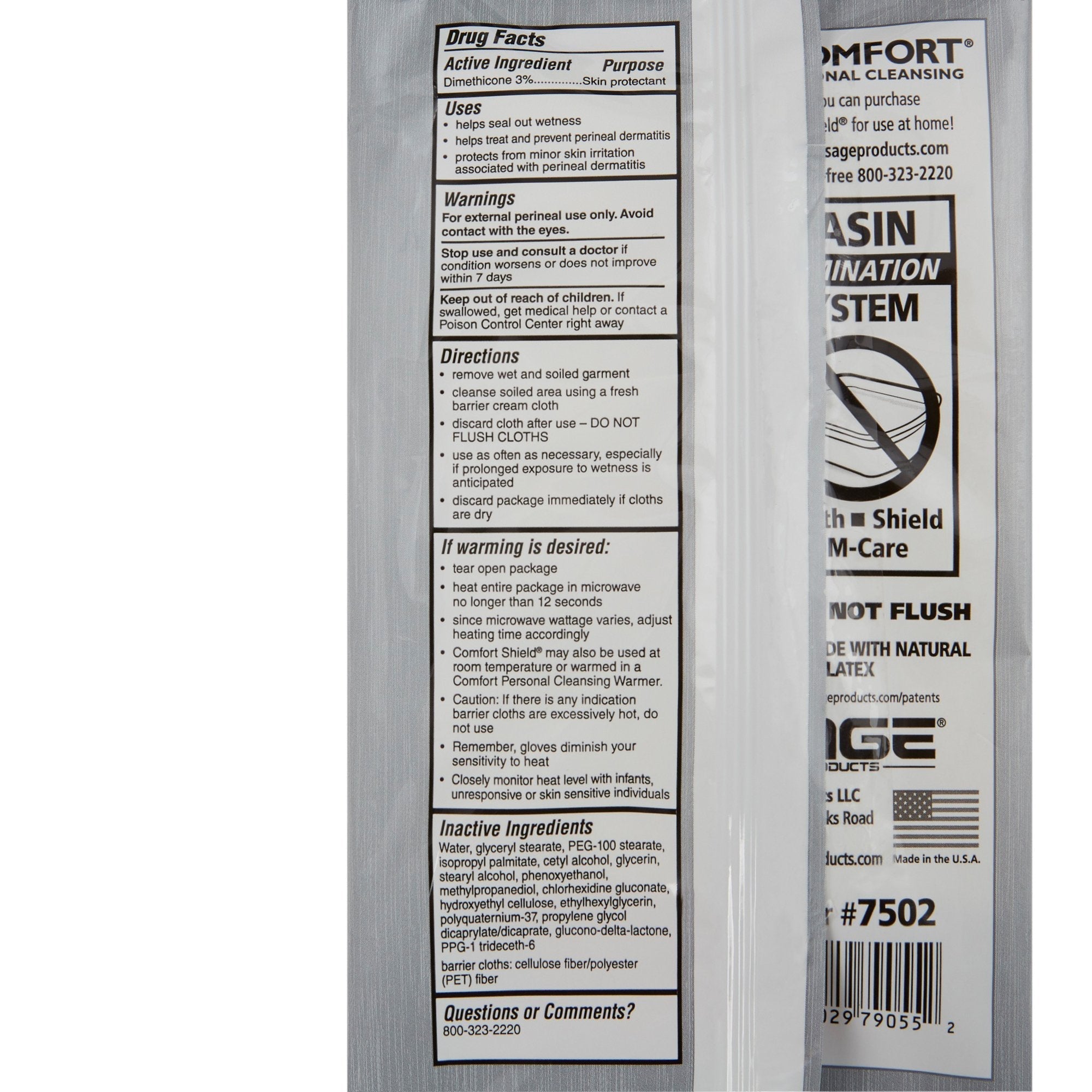 Sage Comfort Shield Barrier Cream Cloths, Small