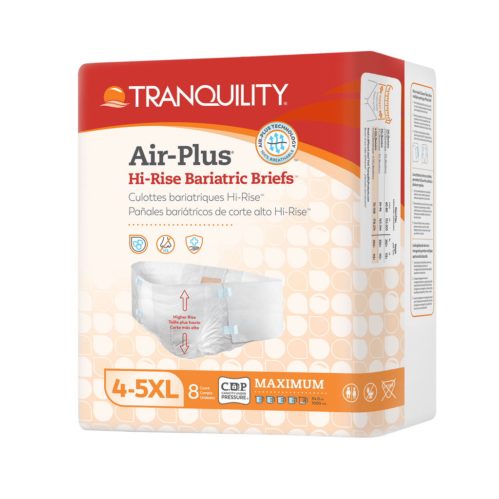 Tranquility 4XL/5XL Air-Plus Disposable Bariatric Briefs