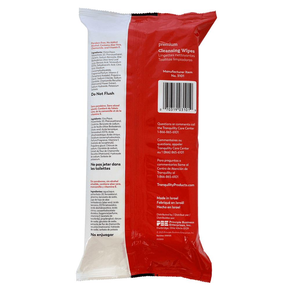 Tranquility Cleansing Wipes with Aloe