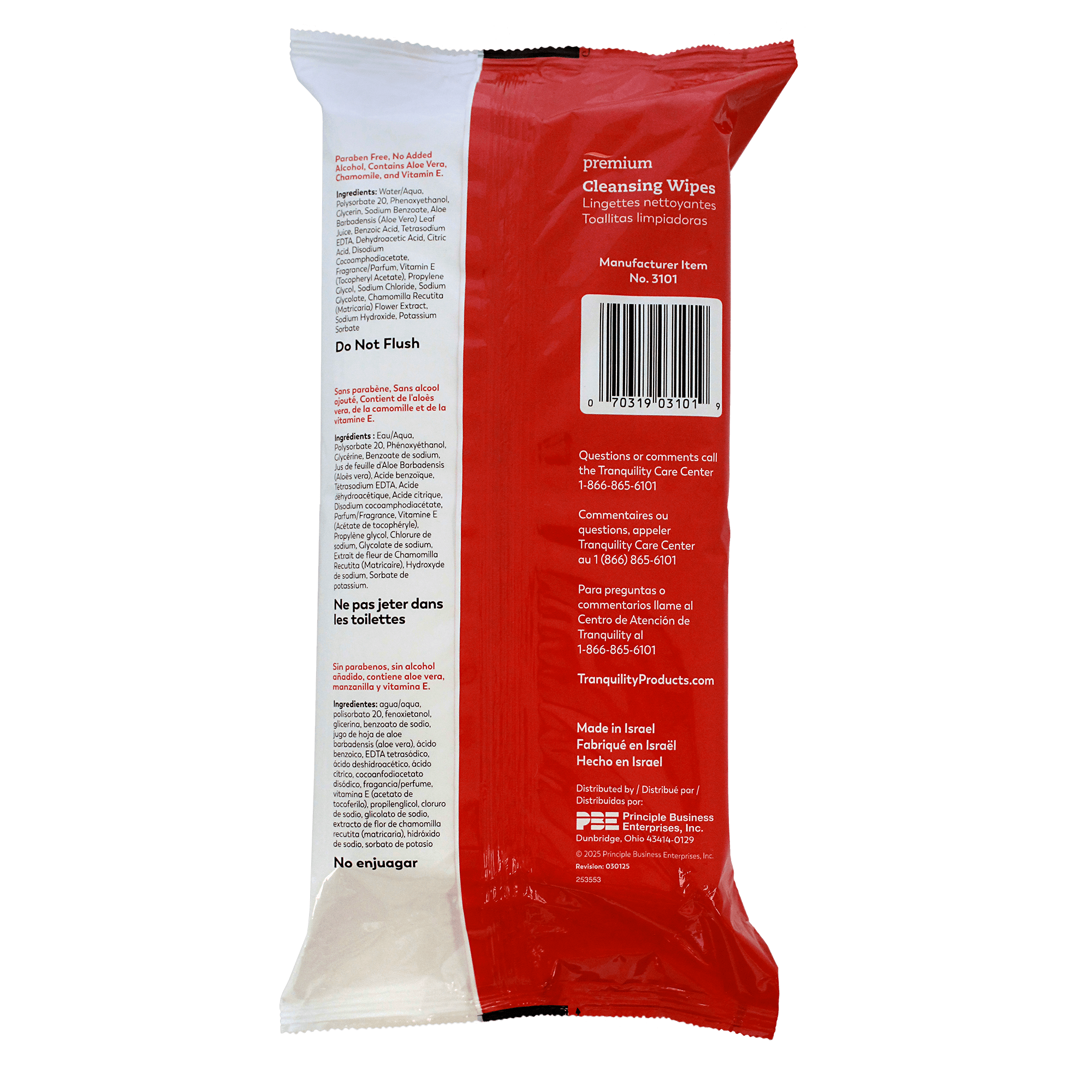 Tranquility Cleansing Wipes with Aloe